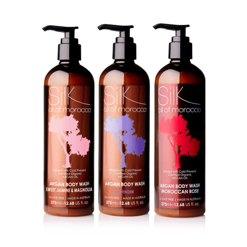 Silk Oil of Morocco - Botanical Body Wash Trio