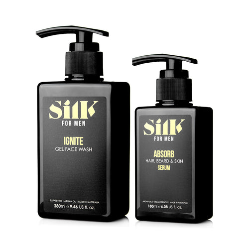 Silk Oil of Morocco Silk for Men - Argan Cleanse & Hydrate Duo