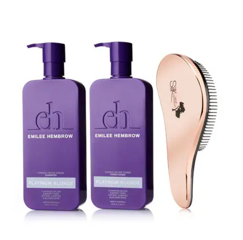 Silk Oil of Morocco Emilee Hembrow Blonde Toning S&C w/ Rose Gold Brush - TVSN 145317