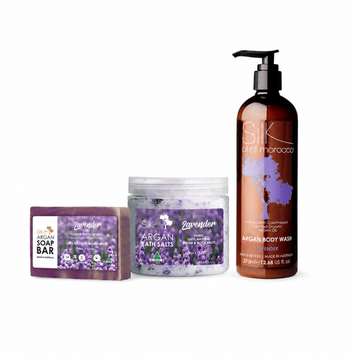 Silk Oil of Morocco Lavender Bath Bundle