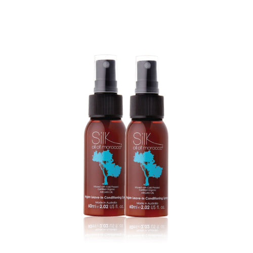 Silk Oil of Morocco - Leave In Conditioning Spray 60ml Duo Value Pack