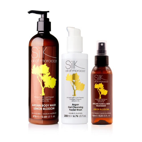 Silk Oil of Morocco - Lemon Luxe Skin Set