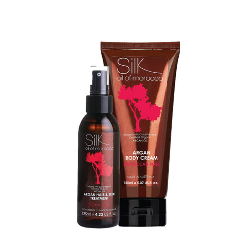 Silk Oil of Morocco - Moroccan Rose - Argan Skin Duo