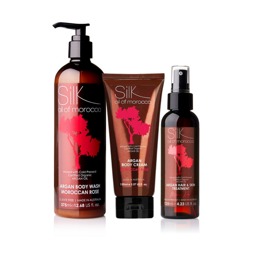 Silk Oil of Morocco - Moroccan Rose Silky Skin Trio