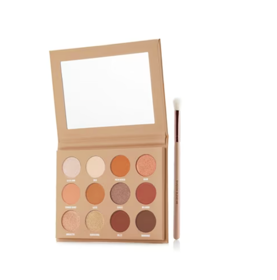 Silk Oil of Morocco Nude Collective 12 Colour Eye Palette with Brush - TVSN 146748