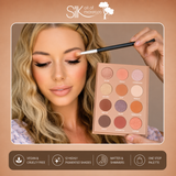 Silk Oil of Morocco Nude Collective 12 Colour Eye Palette with Brush - TVSN 146748, view 2