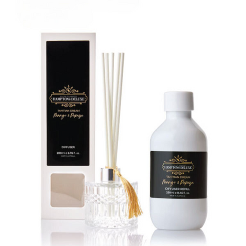 Silk Oil of Morocco - Reed Diffuser + 250ml Refill - Hamptons Deluxe - Tahitian Dream - Mango & Papaya - Value Pack