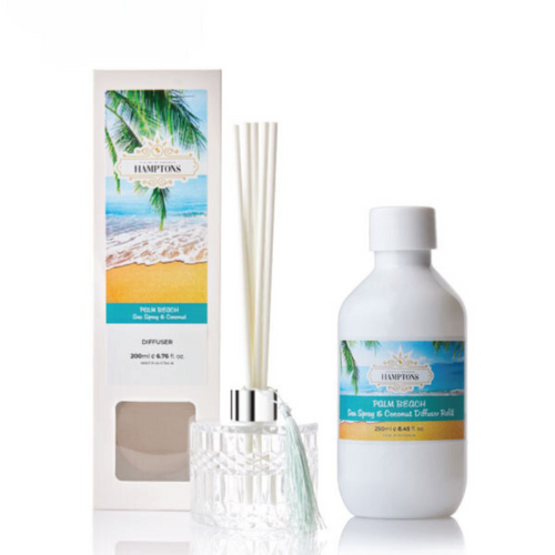 Silk Oil of Morocco - Palm Beach Sea Spray & Coconut Reed Diffuser + Refill