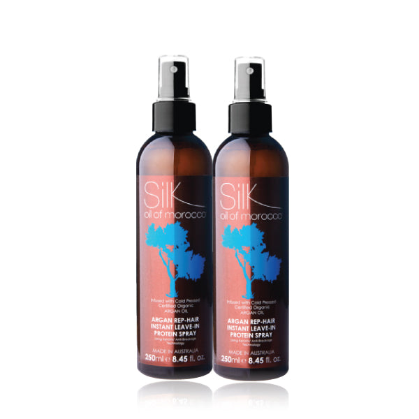 Silk Oil of Morocco - Rep-Hair Protein Spray 250ml Value Pack Duo