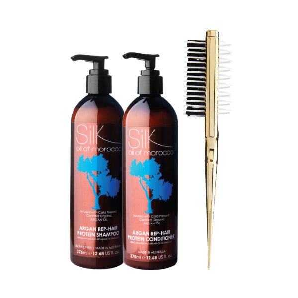 Silk Oil of Morocco - Rep-Hair & Style Value Pack