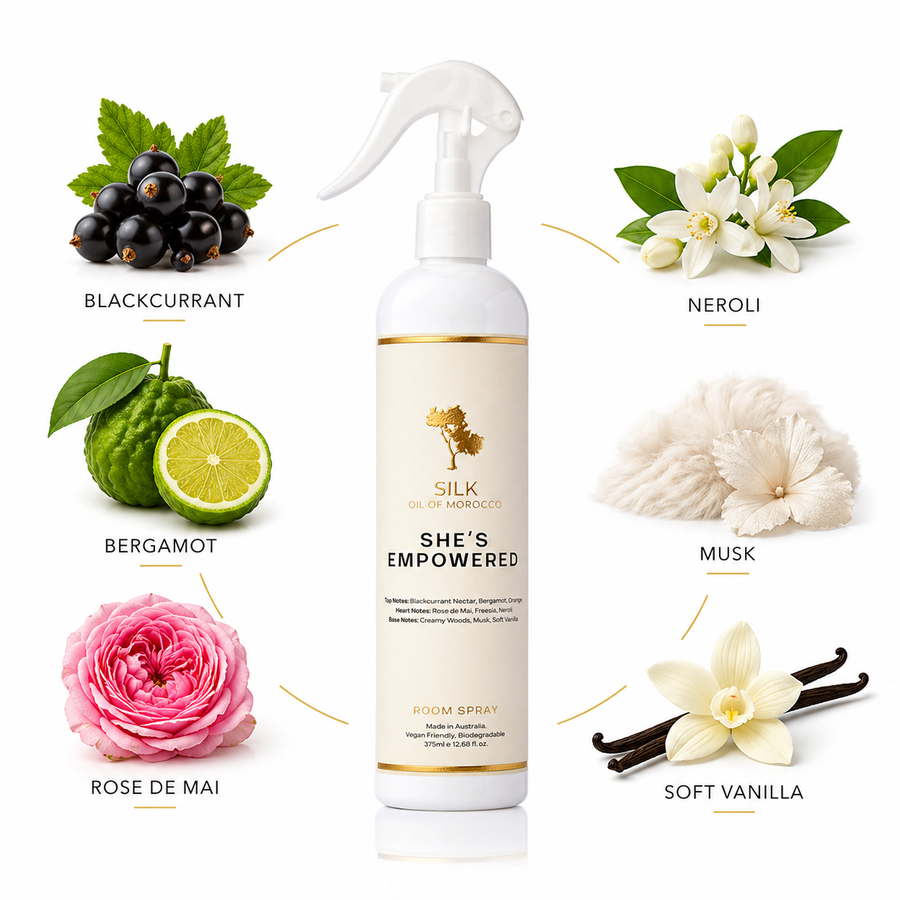 Silk Oil of Morocco Your Beauty Dupe She’s Empowered Room Spray — Inspired by Si Giorgio Armani