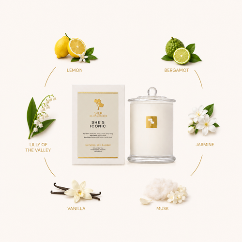 Silk Oil of Morocco Your Beauty Dupe She’s Iconic Candle — Inspired by Chanel No. 5