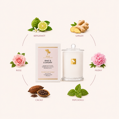 Silk Oil of Morocco Your Beauty Dupe She’s Luxury Candle — Inspired by Attrape-Rêves Louis Vuitton