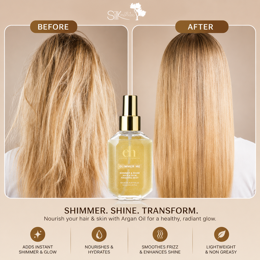 Silk Oil of Morocco Emilee Hembrow - Glimmer Me Argan Shimmer & Shine Finishing Mist