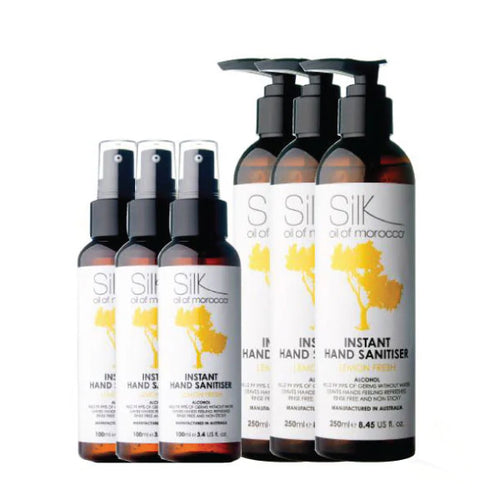 Silk Oil of Morocco Lemon Fresh Hand Sanitiser Bundle