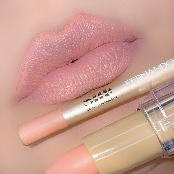 Silk Oil of Morocco Silk x Fernando Lip Kit - Nude 1 - Light Beige Nude - Value Pack