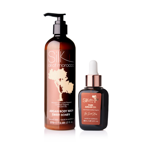 Silk Oil of Morocco - Sweet Honey Skin Duo