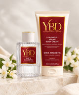 Your Beauty Dupe x Silk Oil of Morocco - The Indulgence Duo- She’s Magnetic Perfume — Inspired by Baccarat Rouge 540 MFK’s, view 2