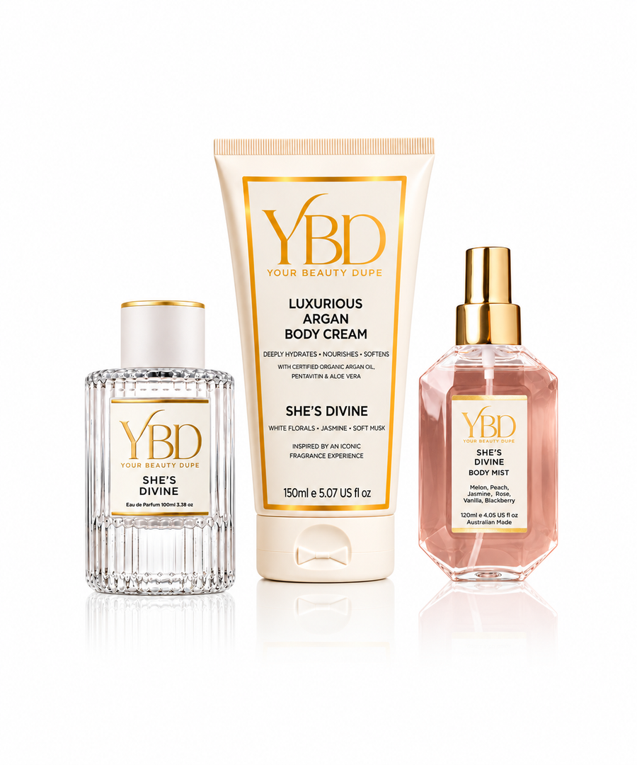 Your Beauty Dupe X Silk Oil of Morocco - The Layering Trio - She's Divine Inspired by J'adore Dior