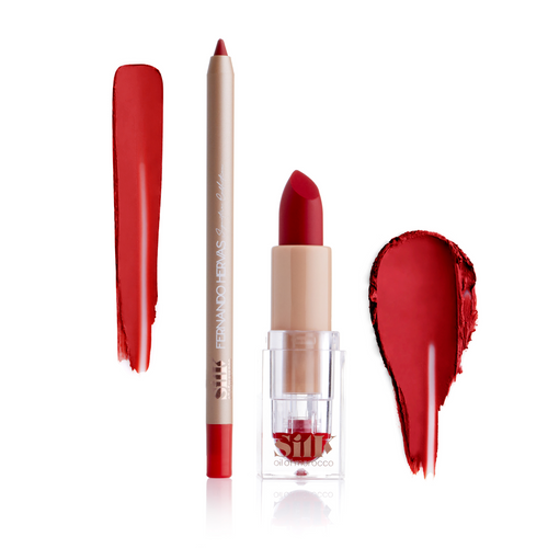 Silk Oil of Morocco Fernando Hervas - Argan Paquita Red Lipliner + Lipstick Lip