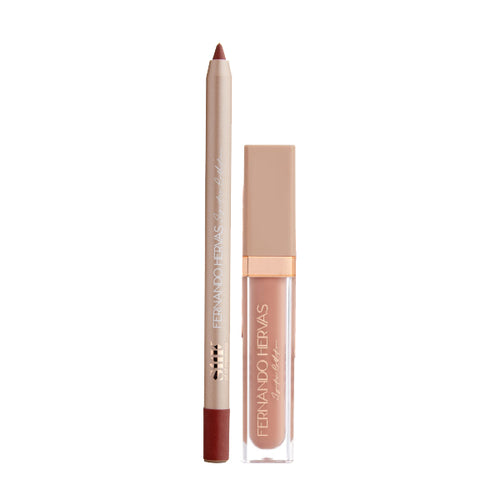 Silk Oil of Morocco Fernando Hervas - The Perfect Combo – Nude 5 Lipliner & Nude 2 Lip Shine Lip Kit - Value Pack