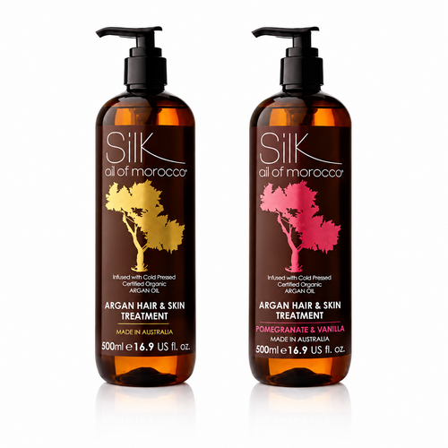 Silk Oil of Morocco BPOM - Argan Hair & Skin Treatment Serum 500ml - 2 for 1 - TVSN 149077