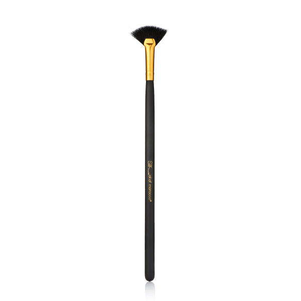 Silk Oil of Morocco - Vegan Small Fan Brush - Black