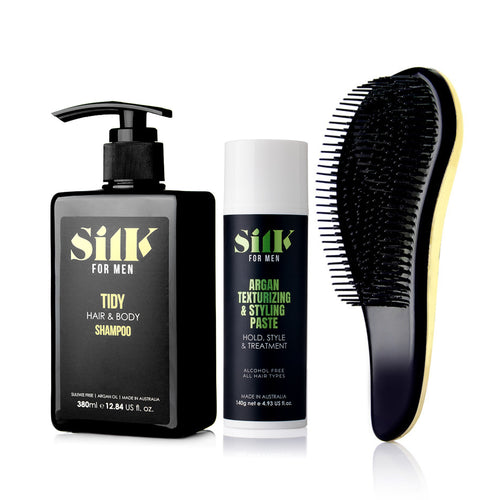 Silk Oil of Morocco Silk for Men - Argan Men & Style Trio