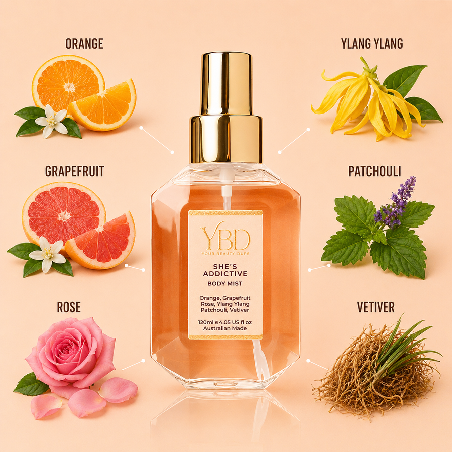 Silk Oil of Morocco Your Beauty Dupe - She's Addictive Body Mist - Inspired by Coco Mademoiselle Chanel Paris