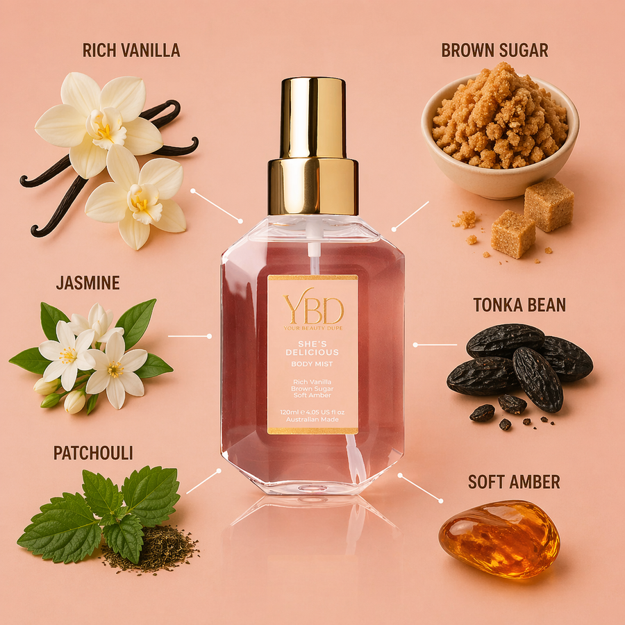 Silk Oil of Morocco Your Beauty Dupe - She's Delicious Body Mist - Inspired by Kayali Vanilla 28