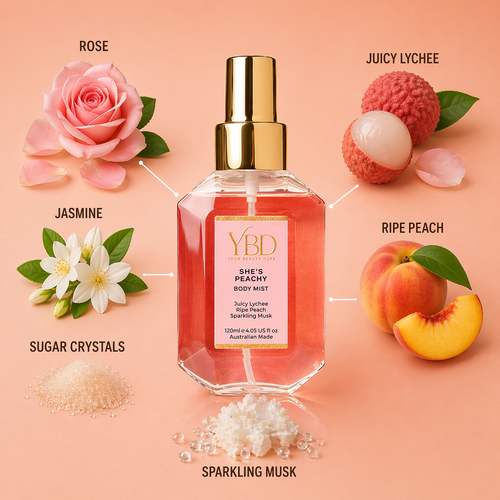 Silk Oil of Morocco Your Beauty Dupe - She's Peachy Body Mist - Inspired by Kayali Eden Sparkling Lychee