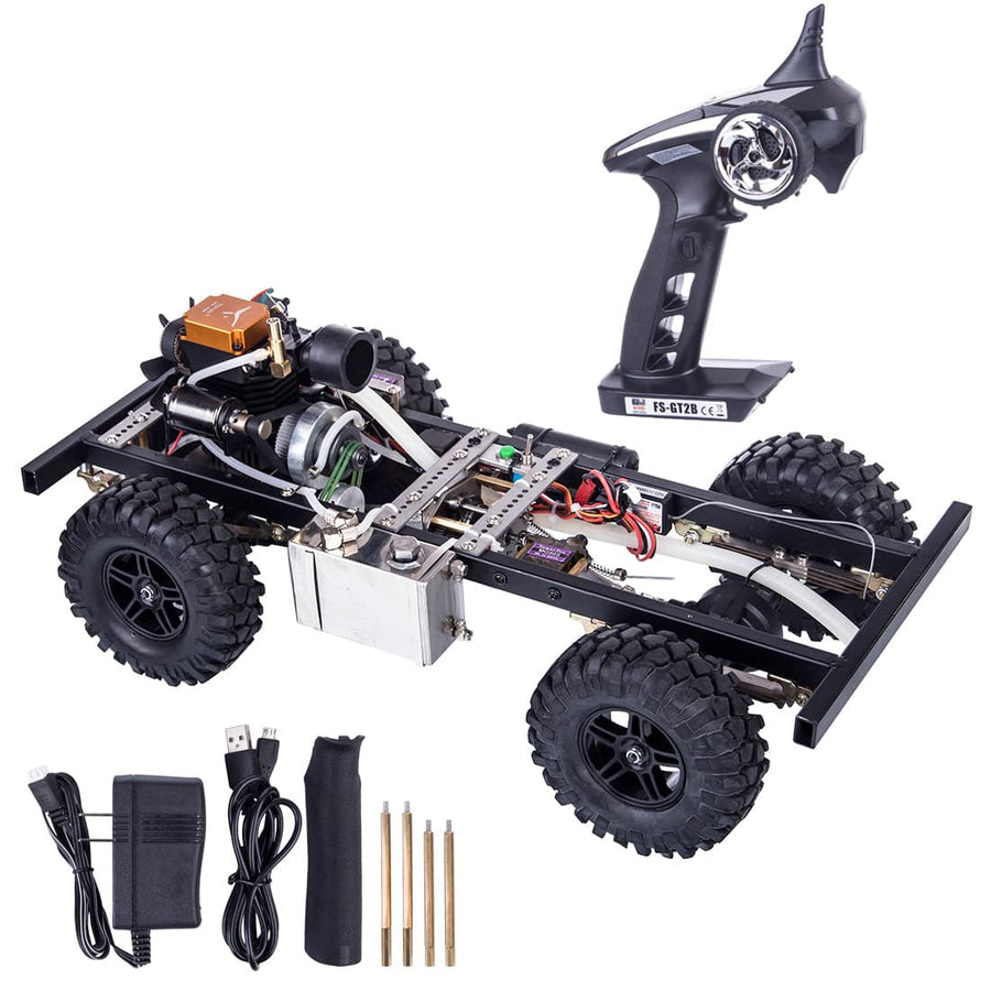 Stirlingkit 1:10 Fuel Model Car Set (Frame + TOYAN FS-S100A Methanol Engine + Toyan Engine Parts + Remote Controller)