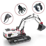 Stirlingkit 1/14 2.4G 22CH Alloy RC Excavator Construction Vehicles Toys with LED Light & Sound & Battery, view 5