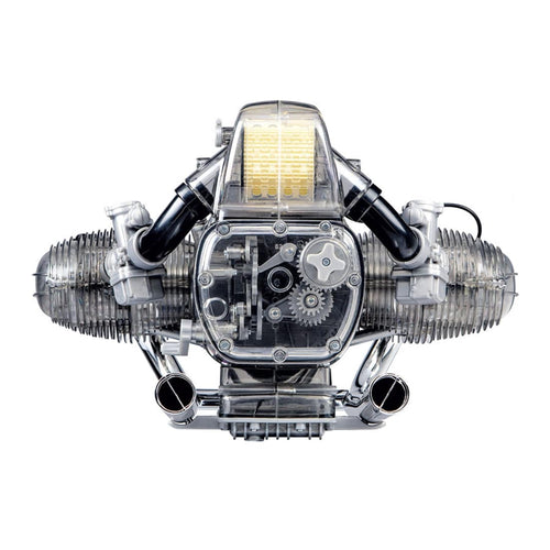Stirlingkit 1:2 Visible Flat Twin Airhead Engine Model Kit DIY Stem Engine Model