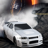 Stirlingkit 1/43 Scale 2.4G RC Drift Car 4WD 15km/h Mini Racing Car Model with Lights Kit, view 2