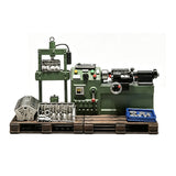 Stirlingkit 1/64 Scale Miniature Engine Repair Workshop Diorama Set – Lathe, Press & Engine Blocks, view 2