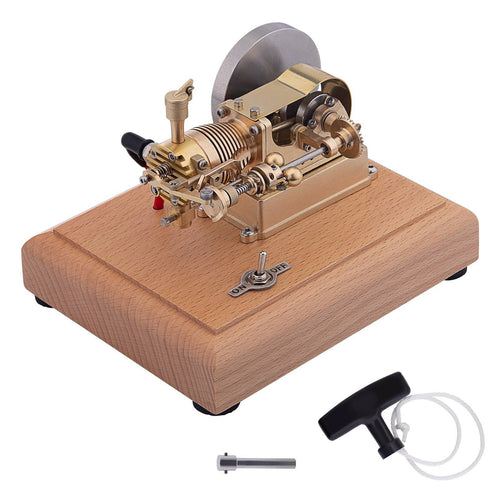 Stirlingkit 1.6cc Miniature Horizontal 4 Stroke Single Cylinder Gas Engine IC Engine Model with Speed Limiter M20