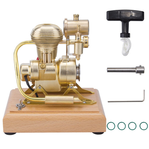 Stirlingkit 1.6cc Miniature Vertical OHV Motorcycle Model Engine Single-cylinder Four-stroke Internal Combustion Engine Model R27