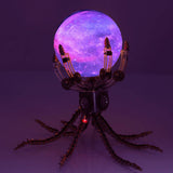 Stirlingkit 1060PCS Steampunk Mechanical Octopus Metal Model Kits with Jupiter Moon Lamp, view 3