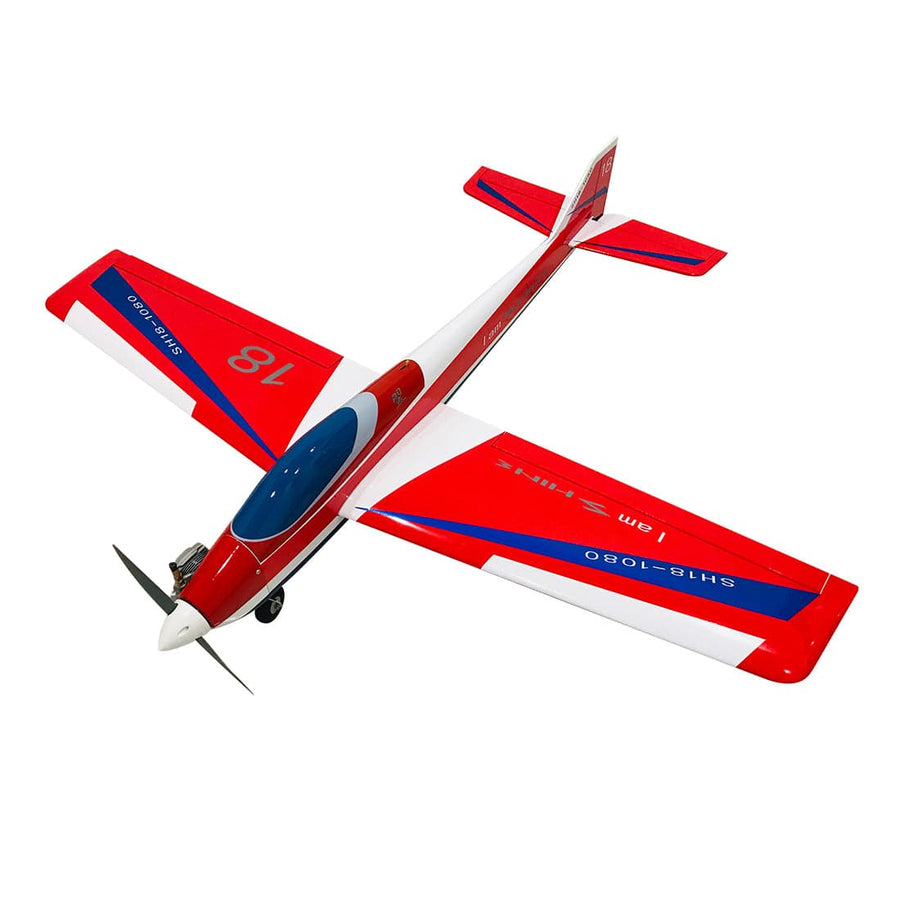 Stirlingkit 1080mm Wingspan Gas Powered Aerobatic 3A Stunt Airplane Balsa Wooden Airplane Model ARF with SH18 Nitro Engine - Red
