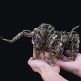 Stirlingkit 1087Pcs Metal Puzzle Model Kit 3D DIY Mechanical Bull Assembly Jigsaw Crafts, view 2
