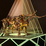 Stirlingkit 1087Pcs Metal Puzzle Model Kit 3D DIY Mechanical Bull Assembly Jigsaw Crafts, view 5