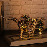 Stirlingkit 1087Pcs Metal Puzzle Model Kit 3D DIY Mechanical Bull Assembly Jigsaw Crafts, view 6