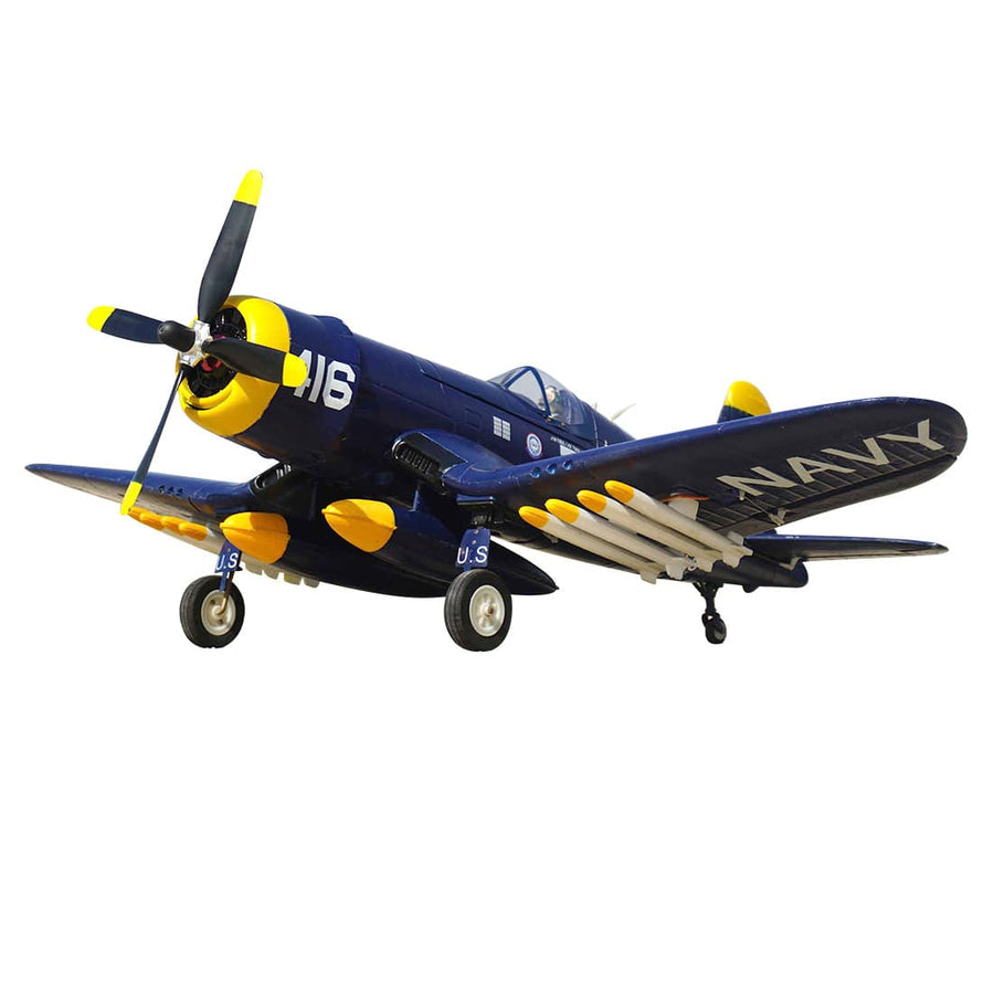 Stirlingkit 1200mm Wingspan RC Airplane War Plane Fighter Model with Auto Landing Gear - PNP (Navy Blue)
