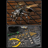 Stirlingkit 126PCS 3D Metal Wasp Assembly DIY Mechanical Kit Educational Toy, view 5