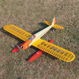 Stirlingkit 1320mm Wingspan Wooden Electric Aircraft Fixed Wing Seaplane Balsa Airplane Assembly KIT - Orange, view 3
