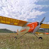 Stirlingkit 1320mm Wingspan Wooden Trainer Plane Stable Electric Balsa Airplane Assembly KIT -Orange, view 2