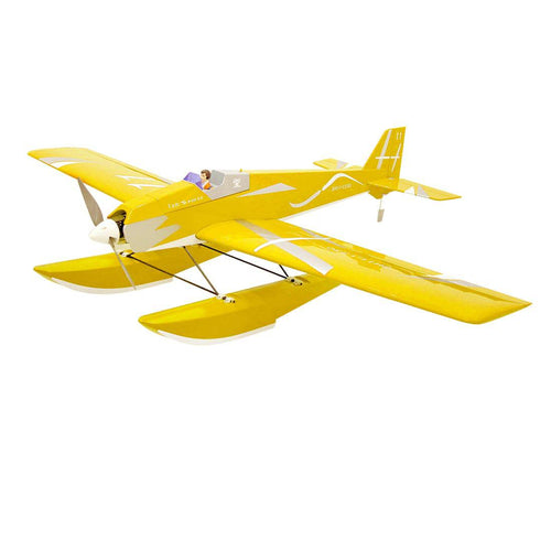 Stirlingkit 1330mm Wingspan Seaplane Balsa Wood Electric Radio Remote Control RC Aeroplane Aircraft Airplane KIT - Yellow