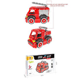 Stirlingkit 1375PCS+ DIY Metal Assembly Fire Trucks Exquisite Four-Piece Educational Toy Gift, view 4