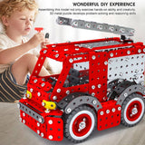 Stirlingkit 1375PCS+ DIY Metal Assembly Fire Trucks Exquisite Four-Piece Educational Toy Gift, view 6